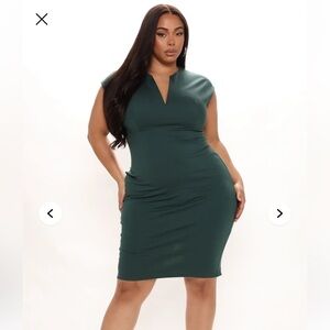 2X FASHION NOVA CEO Moves Cap Sleeve Midi Dress Date Night Career Minimalist